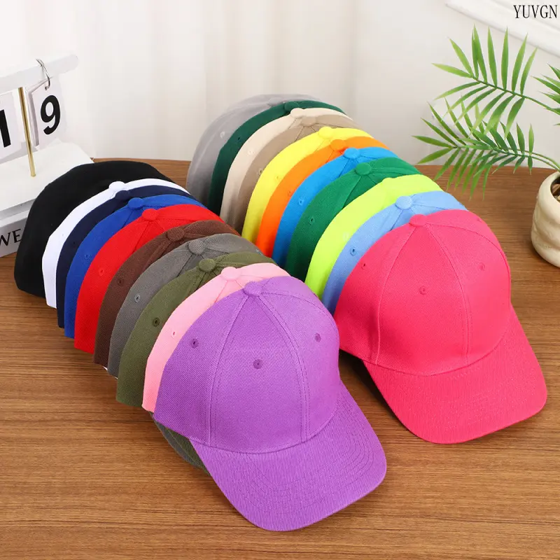 Plain Solid Baseball Cap, Minimalist Curved-Brim Sun Hat with Adjustable Size, Headwear for Daily Wear & Outdoor Sun Protection, Solid Plain, Cap Shape