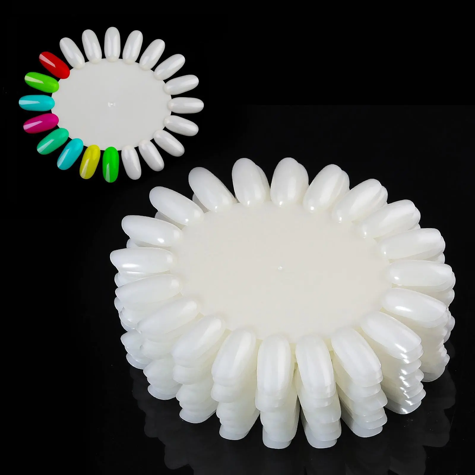 10pcs Oval Nail Practice Plate Set for Nail Art Practice, Color Display, Nail Art Showcase, and Nail Polish Mixing
