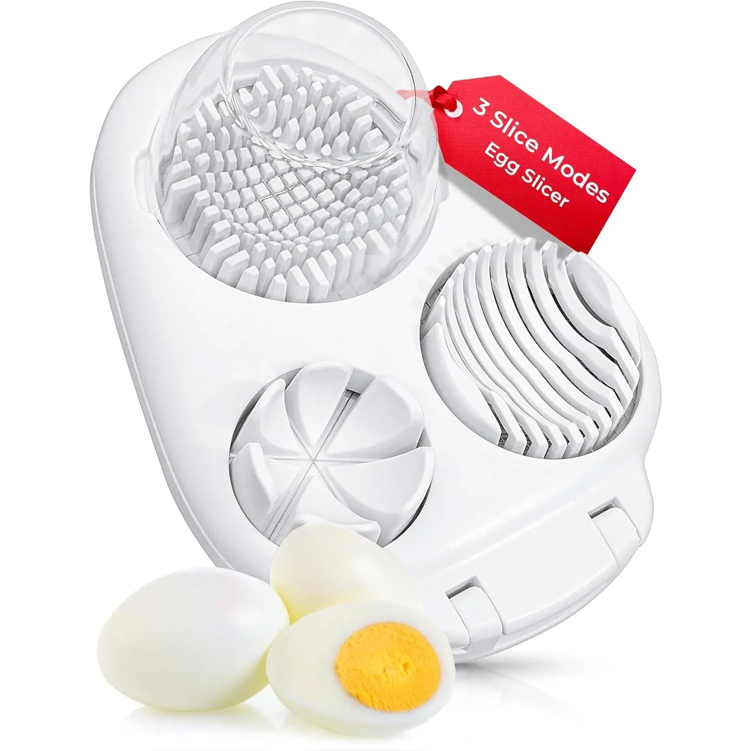 3-in-1 Egg Slicer Cutter Dicer & Chopper for Hard Boiled EggsGift