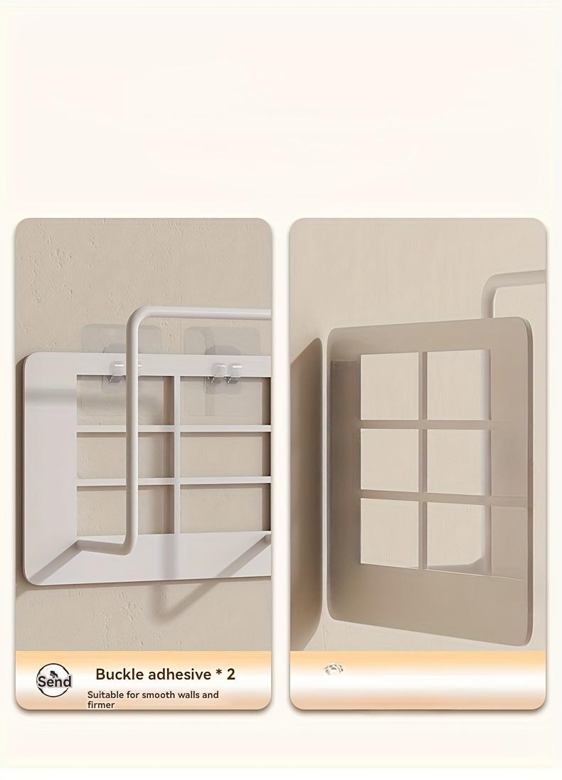 1 Pack No Drilling Router Wall Mount Bracket Multi Functional Shelf for Set Top Box WiFi Router Living Room Home Storage Organizer