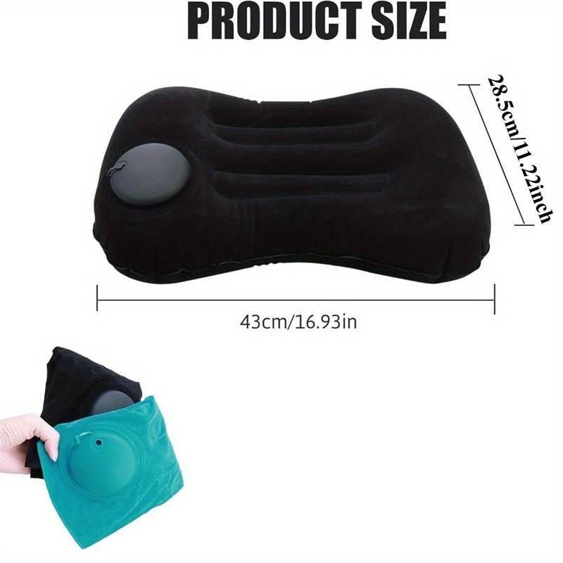 Compact Inflatable Neck Pillow, Portable Travel Pillow for Comfort, Office, Home, and Camping