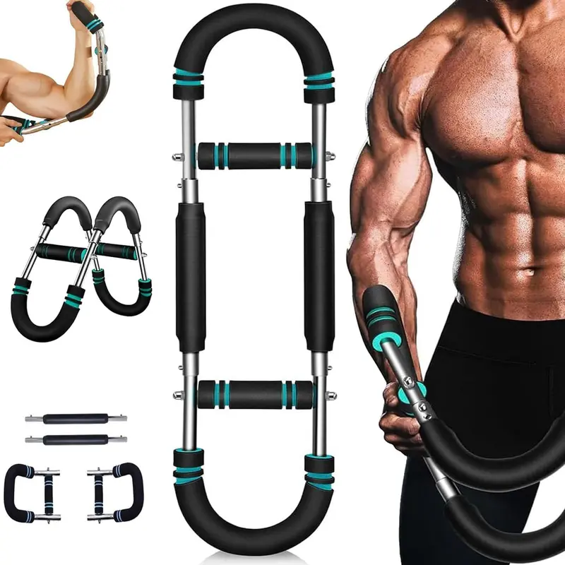 [2025 Pro Version] Adjustable Sport Bar, 60-120lb Power Twist Bars Spring Resistance Hand Grip Strengthener for Home Workouts Enthusiasts - Portable Space-Saving, Easy to Store and Move, Enhances Arm Muscles, Supports Arm Strength Training