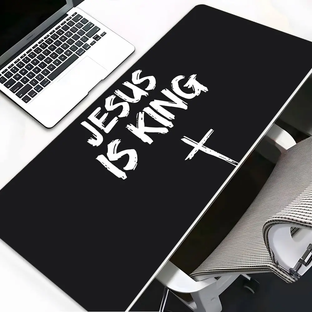 2D Flat Print Cross Gaming Mouse Pad, Non-Slip Rubber Base Washable Desk Mat, Christian Religious Office Desk Accessory, Suitable for Office, Women's Birthday Gift, Men's Gift, Teenager's Gift