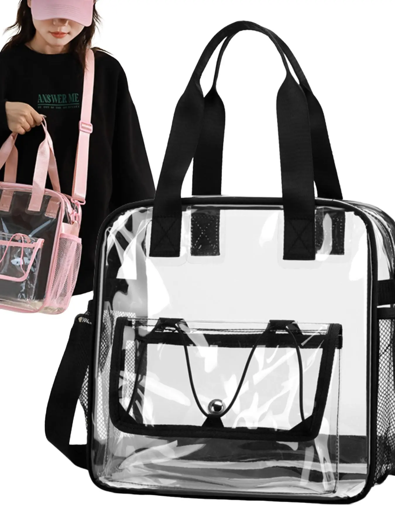 Women's Transparent Shoulder Bag, Lightweight Fashion Design, Ideal for Daily Use and Travel, Durable Material, Stylish Crossbody Backpack