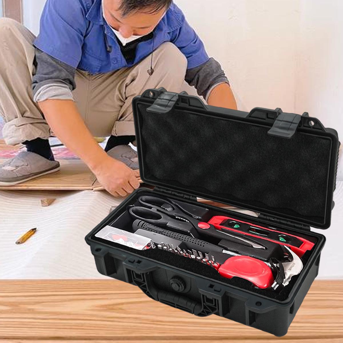Waterproof Hard Shell Toolbox, Durable Outdoor Storage Case, Camera Sealed Safety Instrument Box with Sponge, Portable Protective Organizer