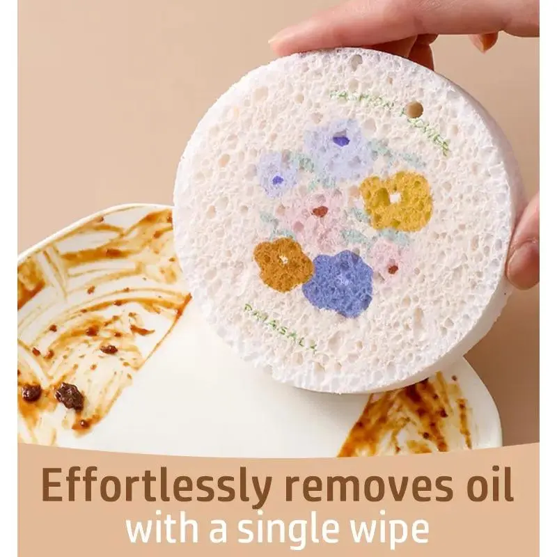CloudMades Cute & Eco-Friendly Flower Sponges – Super Absorbent, Foamy, Cleans Dishes, Shoes & Toilets
