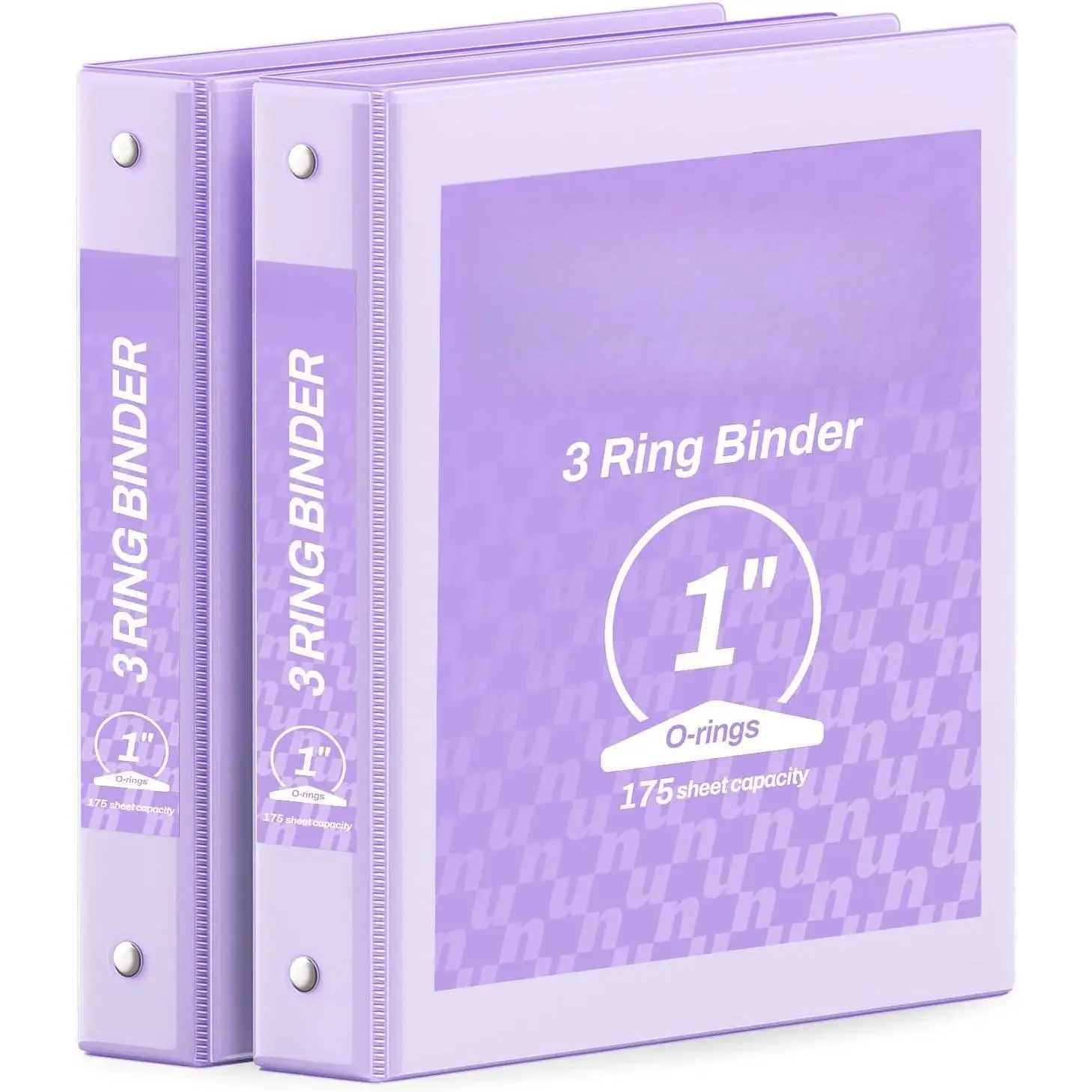 3 Ring Binder 1 Inch 2 Pack, Clear View Binder Three Ring PVC-Free (Fit 8.5x11 Inches) for School or Office Supplies,