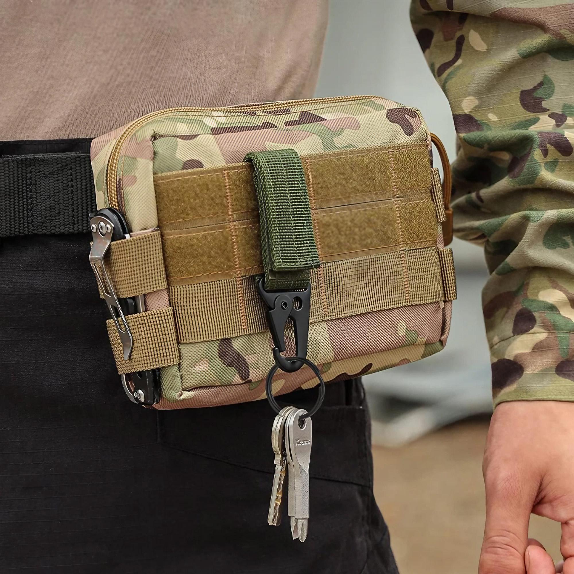 Nylon Keychain, Outdoor EDC Gear Hook, Multifunctional Buckle for Backpack Belt, Durable Lightweight Quick Release Keychain for Outdoor