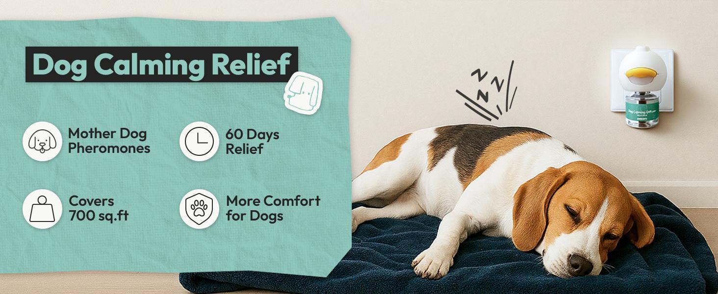 Safe Pheromone Dog Calming Diffuser – Plug-In Anxiety & Stress Relief Aid, Puppy Safe & Ideal for Home Calm Environment (1–3 Pack)