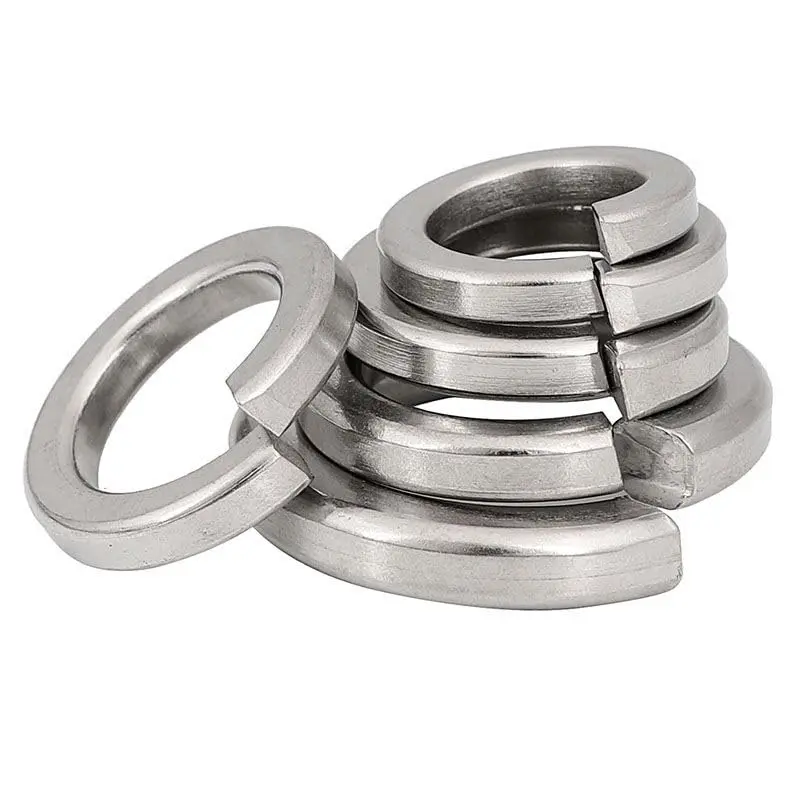 3/8" Split Lock Washer, 50-Count 18-8 (304) Stainless Steel Washer for 3/8" Bolt Fit, Marine Fixing, Spring Action, Standard Size, High Strength & Resistance, ASME-Compliant