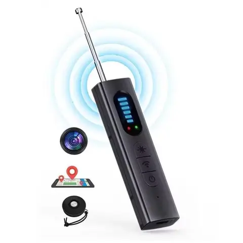 Hidden Camera Detector with LED Light, Portable GPS Tracker Detector with 5 Adjustable Sensitivity Levels, Suitable for Office, Hotel & Travel, GPS Tracker Detection