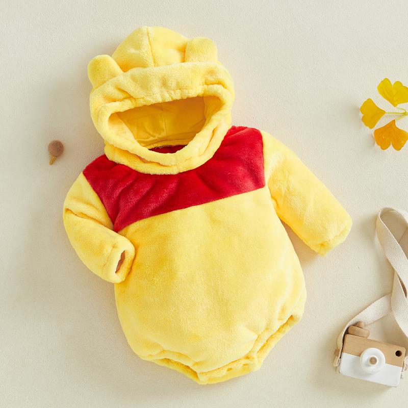Baby Boys Girls Animal Costume Flannel Rabbit Costume Role Play Hooded Long Sleeve Pajamas Rompers Cosplay Jumpsuits Baby Costumes Cute Animal Outfit Funny Monster Costume Gift