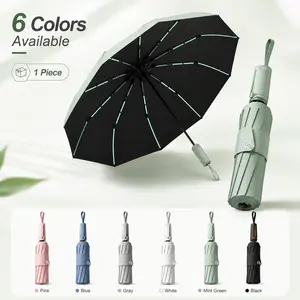 Cyber Mechanical Handle Automatic Folding Umbrella, Portable Travel Umbrella, Windproof Waterproof, Ideal for Daily Commute, Outdoor Activities, Gifts