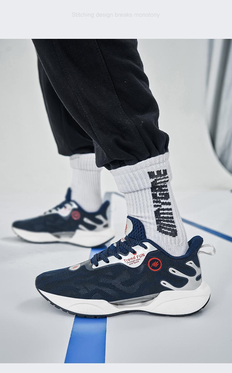 Men's Summer Fashion Trendy Lace-Up Running Shoes, Mesh Men's Shoes, Thick-Soled Comfortable Low-Top Sneakers