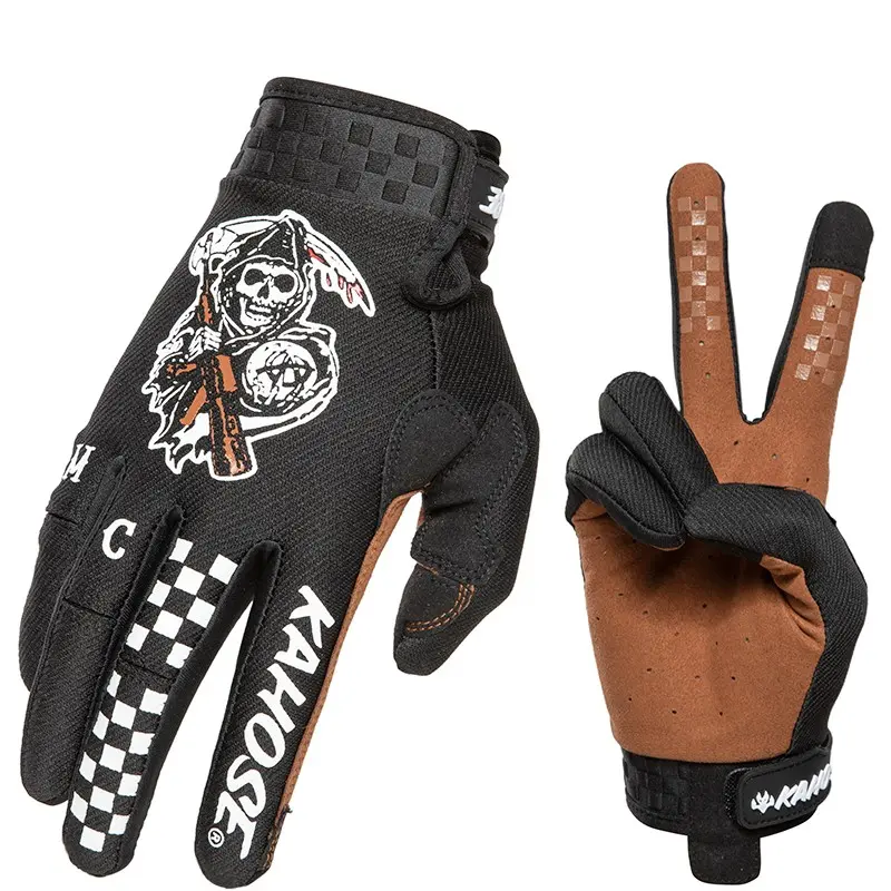 GRAY Touchscreen Cycling Gloves for Men and Women, Full Finger Long Sleeve, Breathable Outdoor Sports Gear, Lightweight Riding Gloves