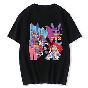 The Amazing Digital Circus Merch T-Shirt Unisex Short Sleeved T Shirt Casual Tee Cotton y2k Hip Hop Top Tees Vintage Streetwear