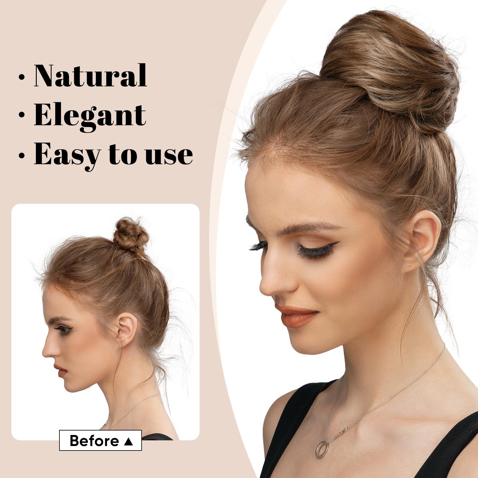 DB-Fluffy Hair Bun with Drawstring Design Synthetic Hair Extension for Daily Wear-DB