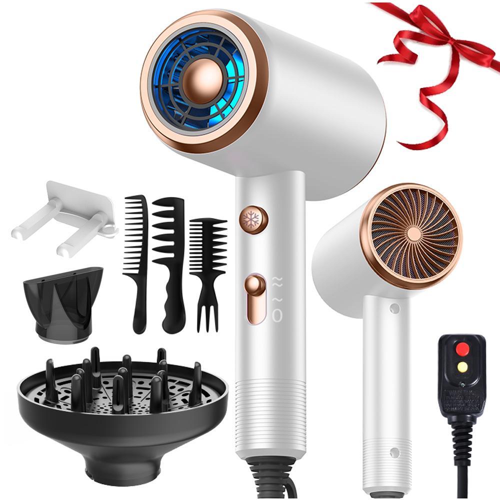 Hair Dryer with Diffuser Kit, 1 Set Powerful Hair Dryer with Comb and Diffuser, Lightweight, Suitable for Straight and Curly Hair, Perfect for Home, Travel, and Salon Use, Blow Dryer, Multifunctional Hair Dryer, Hair Dryer Styler