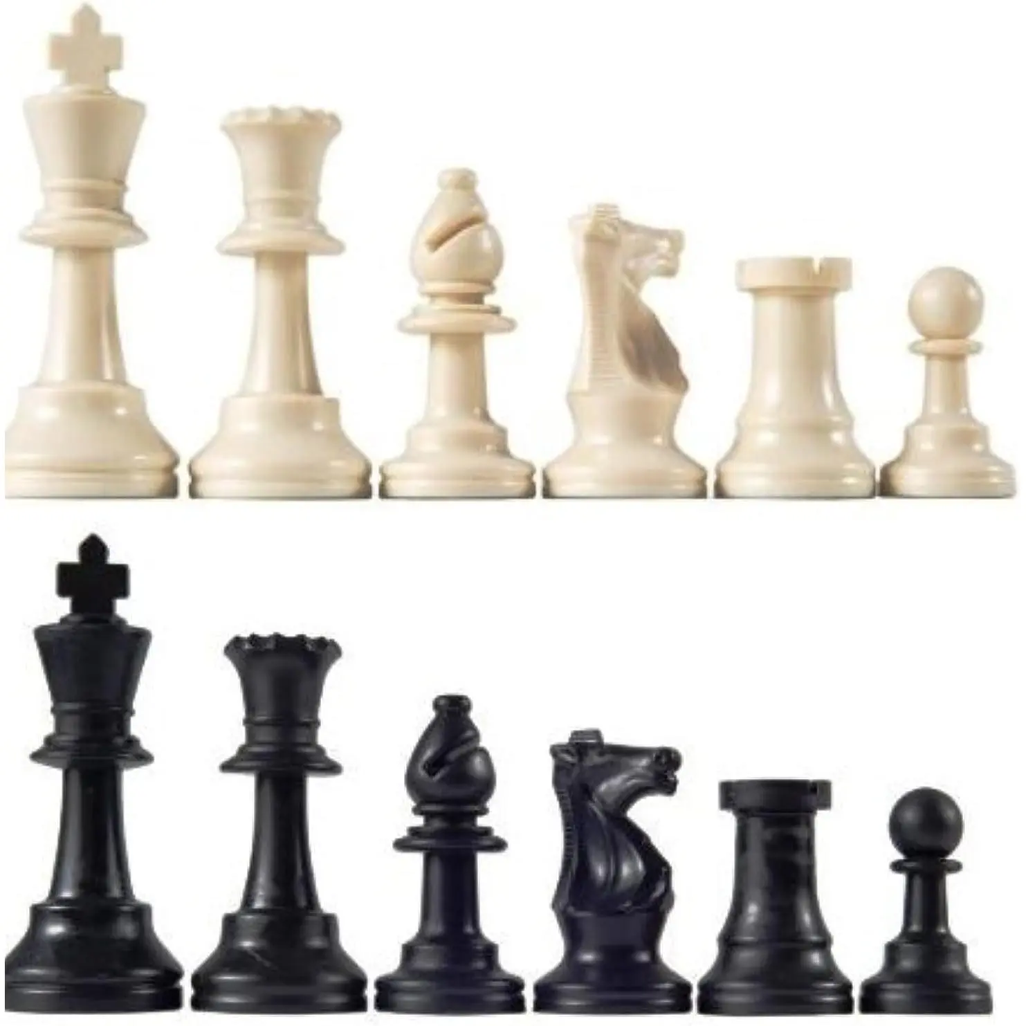 Triple Weighted Tournament Chess Pieces with 3.75" King and 2 Extra Queens
