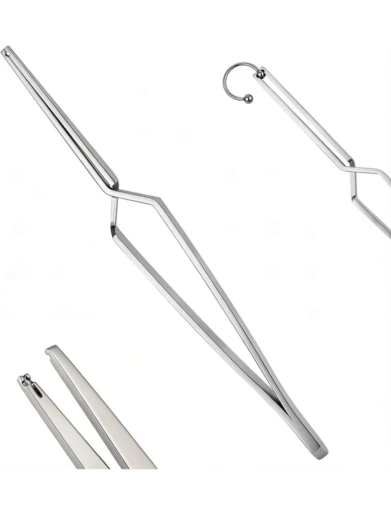 Piercing Ball Grabber Tool for Changing Jewelry - 14G 16G 18G 20G Threadless/Internal thread/External Thread Stretching Kit for Ear/Nose/Navel/Nipple/Lip/Eyebrow/Tongue