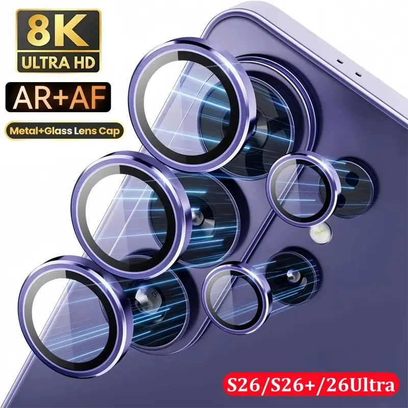 Samsung Galaxy S26 Ultra/s26 Plus/S26 5g Case, Metal Ring Camera Lens Protector, Aluminum Alloy Back Lens Glass, Ar+af Protection, Smartphone Camera Accessories