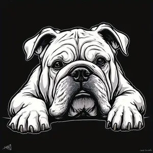 5inch Realistic Bulldog Face Car Sticker- Durable Vinyl Sticker for Cars, Laptops, Skateboards- Perfect for Dog Lovers, Halloween, Thanksgiving, Christmas, and New Year Celebrations, Car Window Sticker| Bulldog Design| Detailed craftsmanship