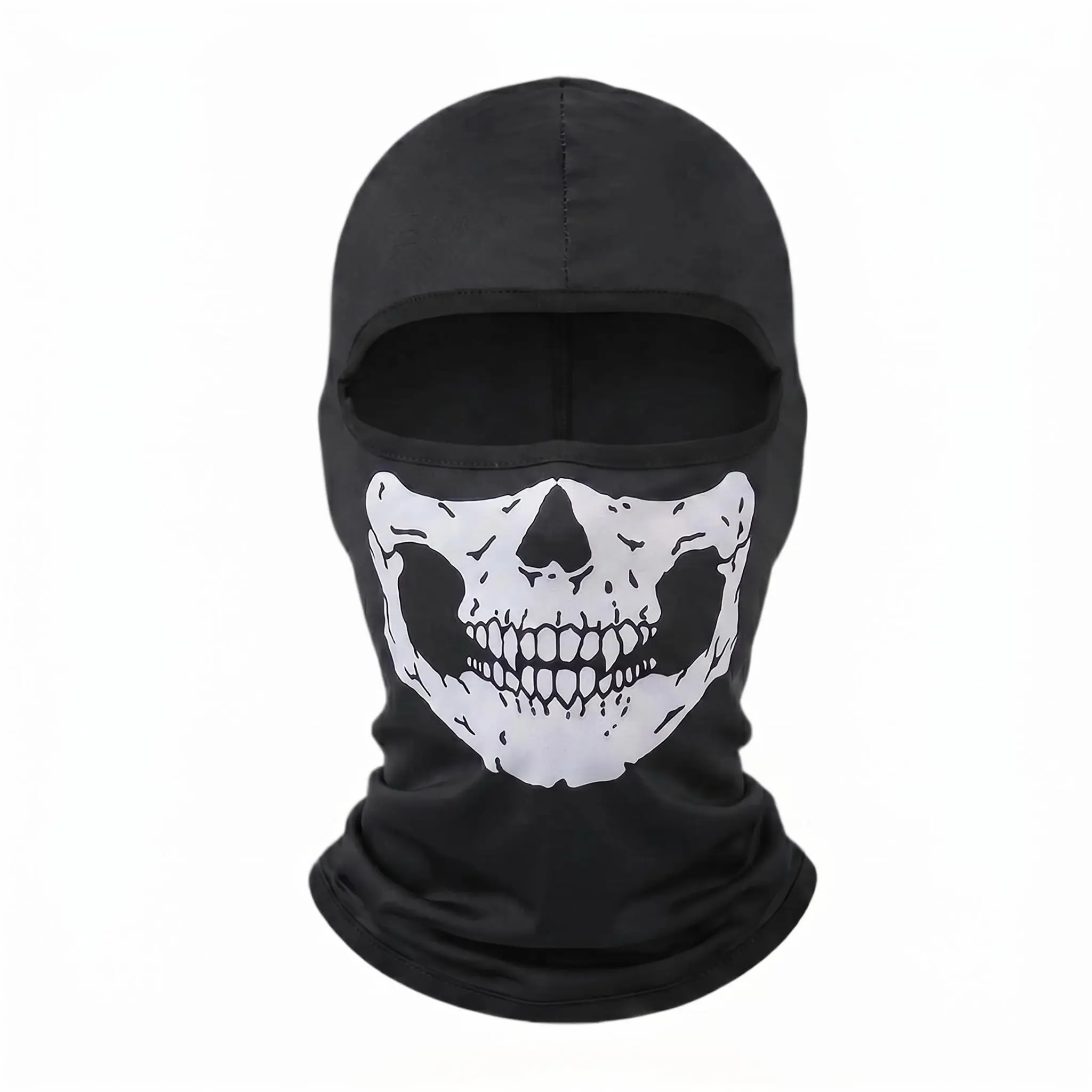 Unisex Skull Print Balaclava, Soft Milk Silk Face Mask, Outdoor Cycling Hoodie, Halloween Easter Party Costume, Street Fashion, Balaclava Headwear