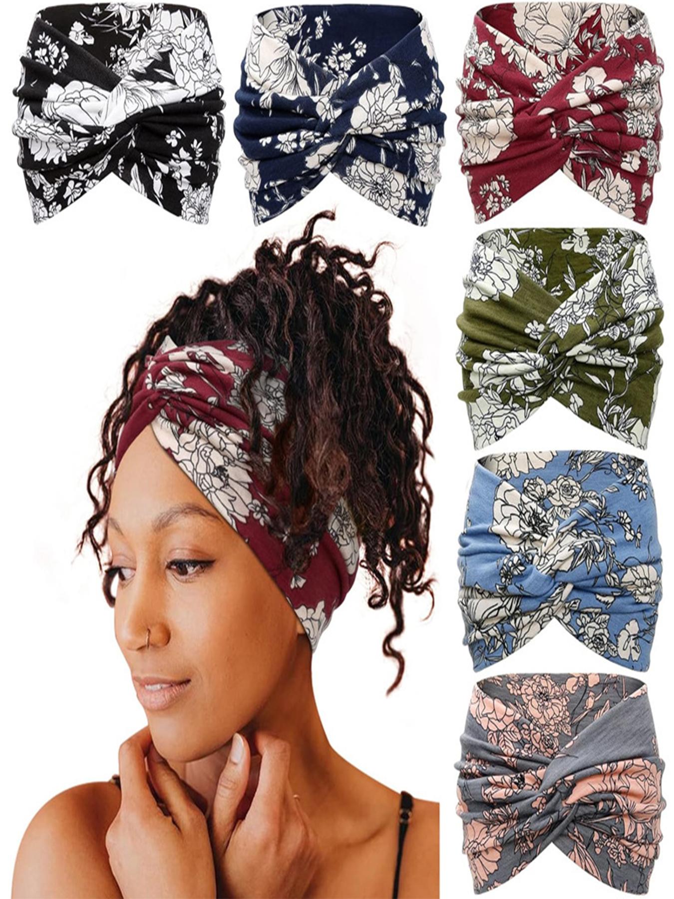 Boho Style Yoga Hair Band, Sports Hair Band, Elastic Sports Hair Band, Suitable for Yoga, Running, Gym