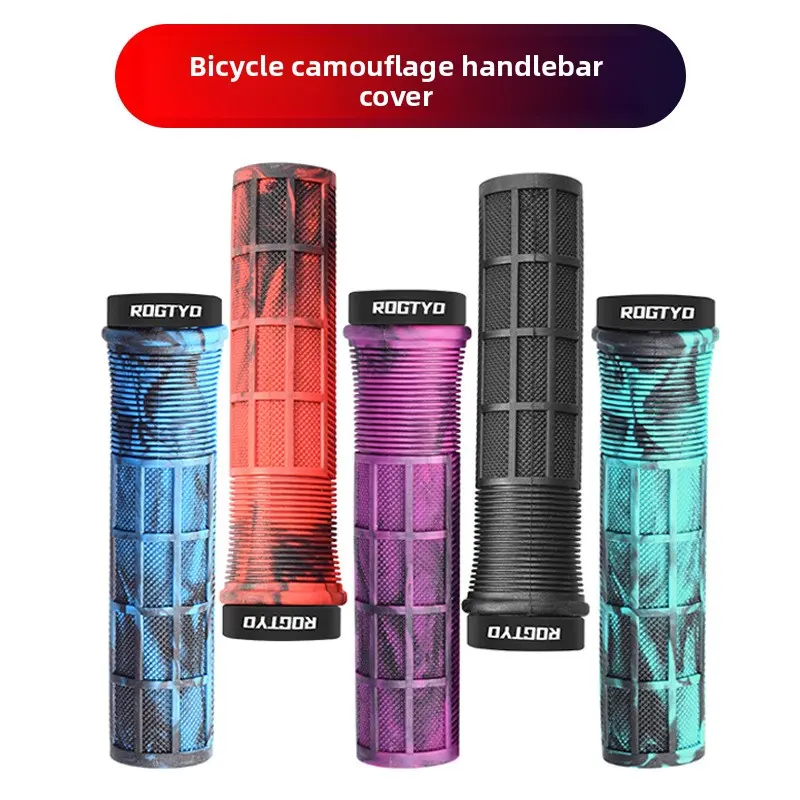 Bicycle Grip Unilateral Lock Mountain Bike Rubber Grip TPU Grip Camouflage Grip Bike Riding Accessories universal compatibility vehicle products