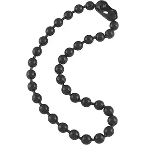 9.5mm  Gunmetal Steel Ball Chain Mens Necklace with Extra Durable Finish - ANY LENGTH