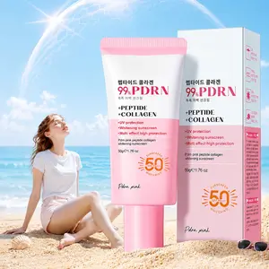 Salmon Pink Peptide Collagen Sunscreen: Summer UV protection and sunscreen, breathable and non-sticky, gentle and moisturizing, long-lasting sun protection, suitable for all skin types.