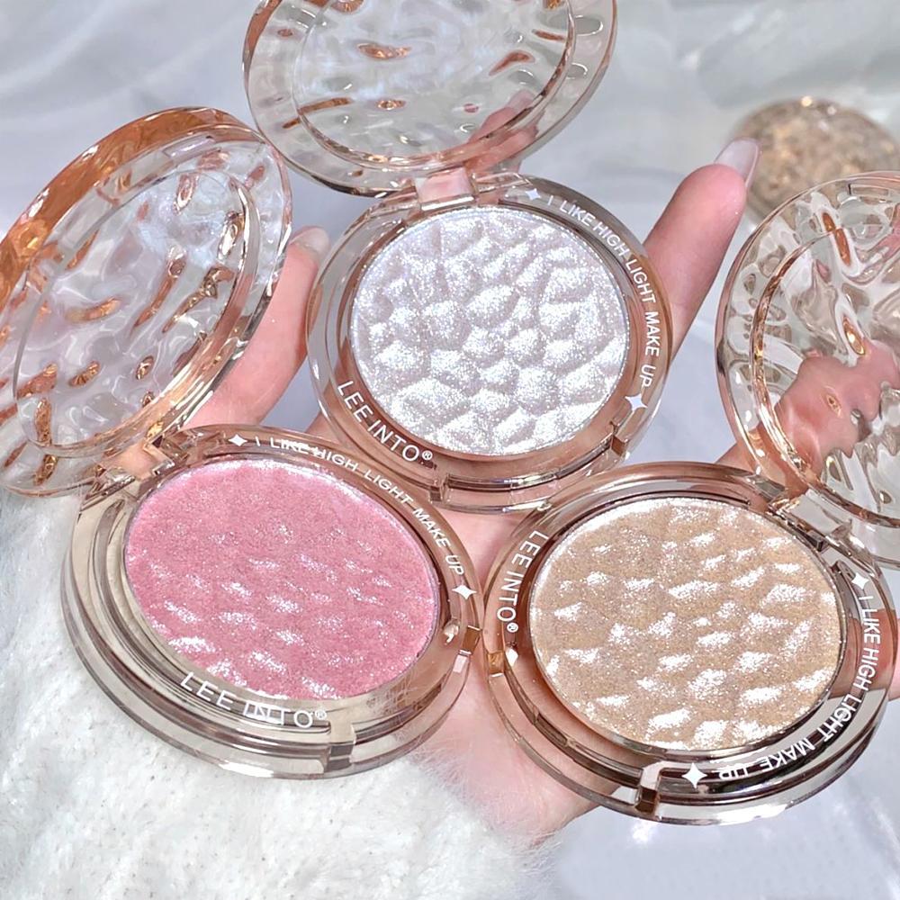 Portable Glitter Highlighter Powder, Shimmering Highlighter Palette, Long Lasting Lightweight Pearly Makeup Powder, Facial Brightening Cosmetics, Valentine's Day Gift, Cosmetics Glam Powder, High Shine Makeup