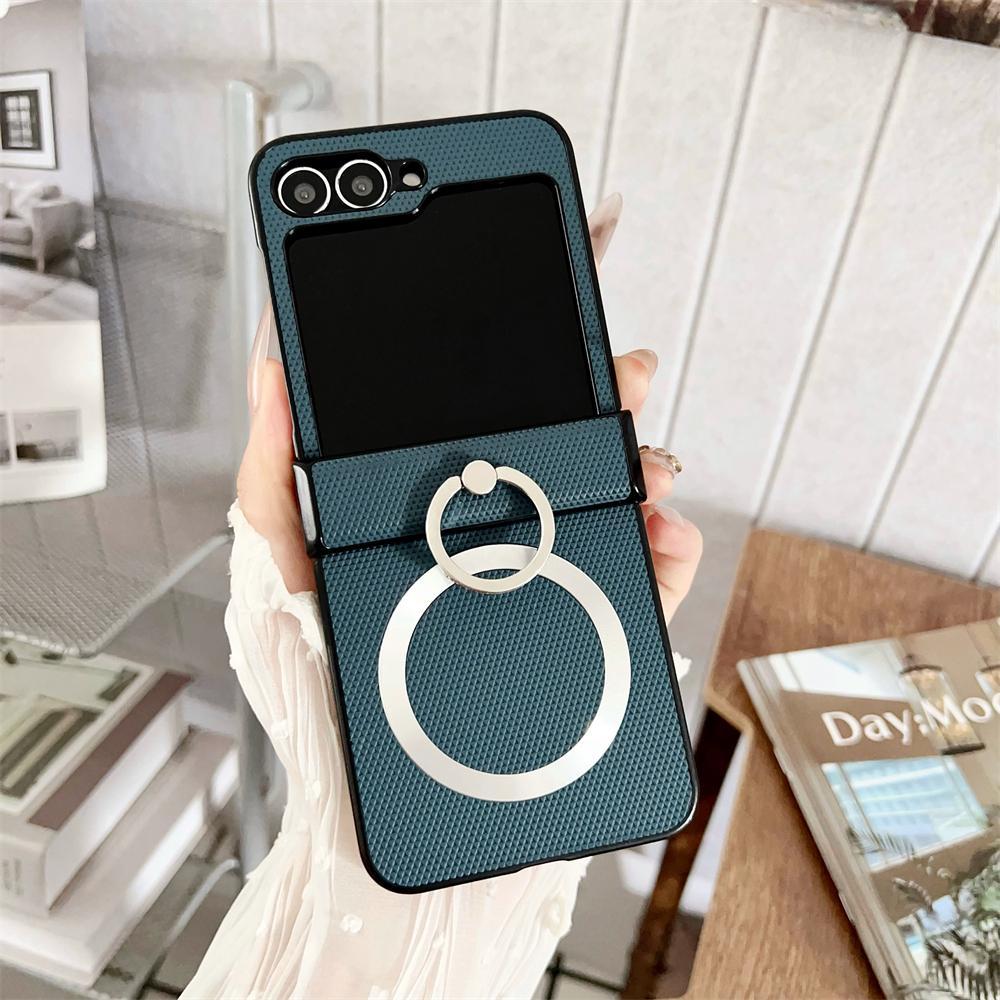 For Magsafe Ring Holder For Samsung Z Flip 7 5 6 Case Slim Case For Samsung Galaxy Z Flip 3 4 5 6 5G ZFlip5 Flip6 Flip7 Cover