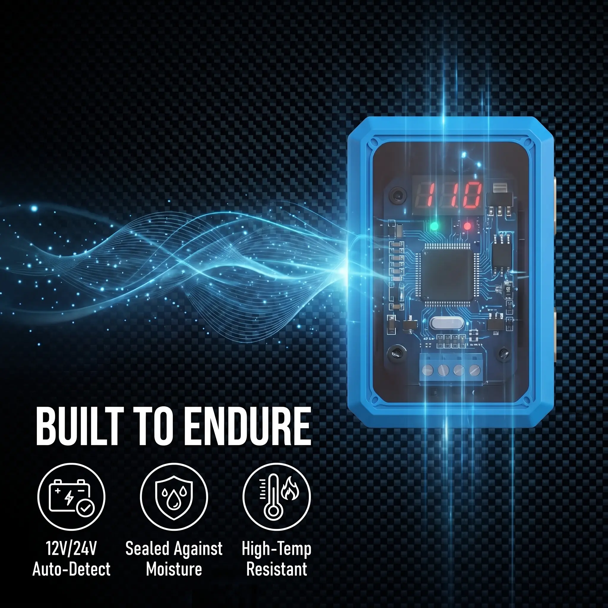 Wireless Remote Battery Cutoff Switch 12V/24V 240A, Digital Voltage Monitoring Disconnect Switch, Anti-Theft Kill Switch Kit for Vehicles, RV, Truck and Boats