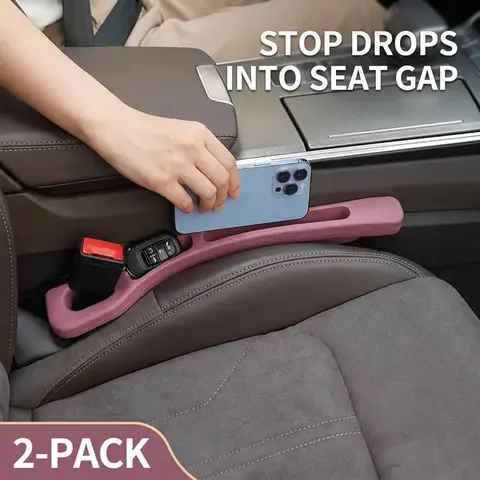 Two-Piece Anti-Slip Protection Car Seat Gap Filler, PU Leather Console Gap Filler, Universal Fit for All Cars, SUV Protection, Car Console Organizer, Car Organizers, Car Essentials, Auto Interior Organizers, Auto Vehicle Accessory