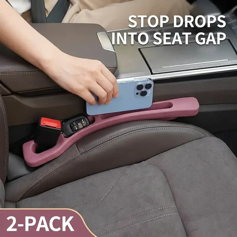 Two-Piece Anti-Slip Protection Car Seat Gap Filler, PU Leather Console Gap Filler, Universal Fit for All Cars, SUV Protection, Car Console Organizer, Car Organizers, Car Essentials, Auto Interior Organizers, Auto Vehicle Accessory