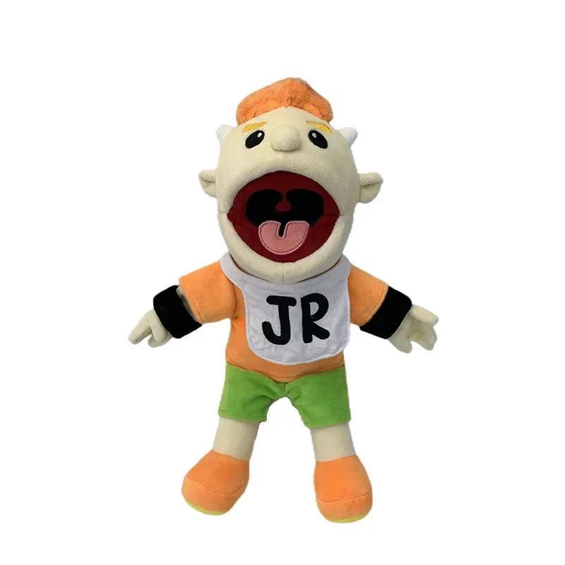 40-60cm Large Jeffy Puppet Plush Hat Game Toy Cartoon Feebee Hand Puppet Plushie Doll Family Puppet Parent-child Game Gifts