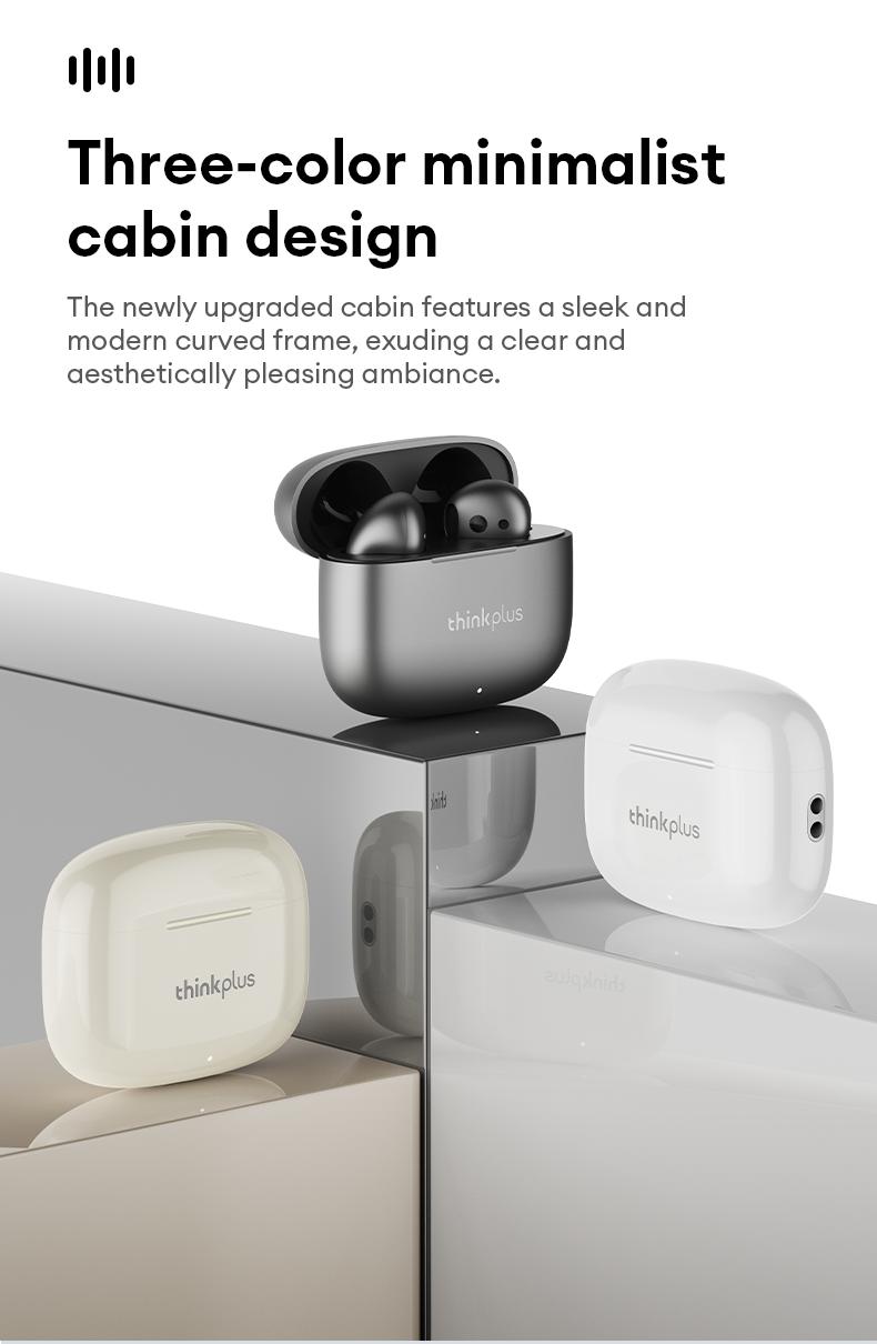 thinkplus LP30 PRO Bluetooth earbuds semi-in-ear true wireless earbuds Bluetooth 5.4 long battery life suitable for running music calls noise cancellation for lenovo lp40pro