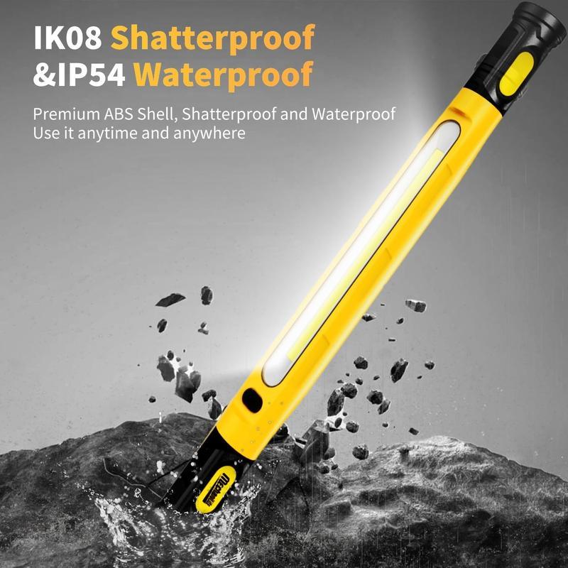 Valentine’s Day Gifts Under Hood Work Light Bar, 3000LM LED Magnetic Light Bar with Hooks, 5200mAh Cordless Rechargeable Hood Light for Mechanic/Car Repairing/Garage Under Hood Mechanic Light for Mechanic/Car Repairing/Garage