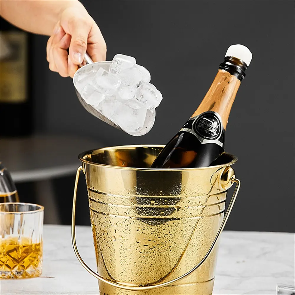 Stainless Steel Ice Bucket for Bar Ktv, Champagne Beer Wine Hotel Supplies, Durable and Stylish Beverage Chiller