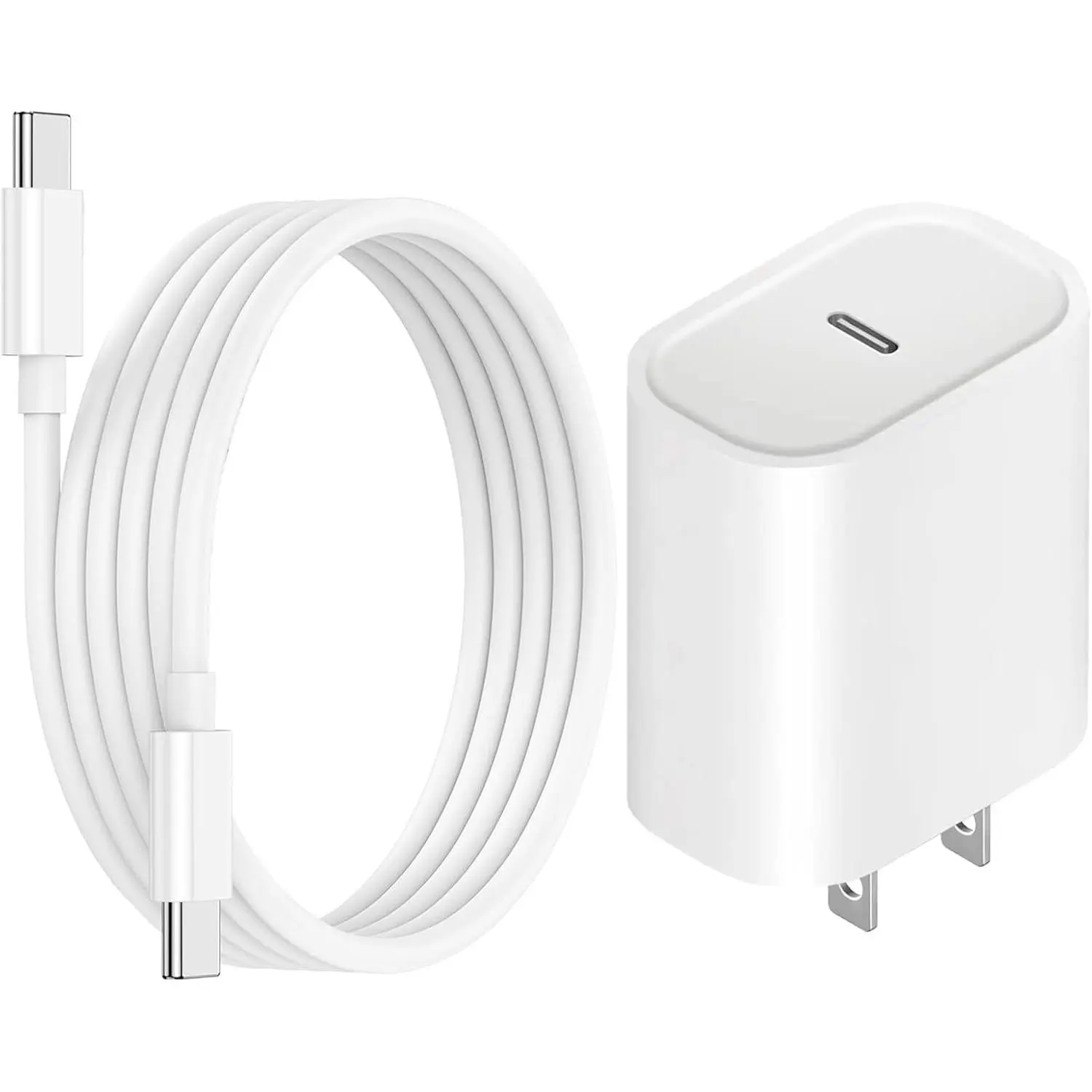 USB C Fast Charger for Airpods 4 Gen,AirPods Pro 2nd/3rd Gen,AirPods Max 2024,iPhone 15 16 17,iPad, iPad Pro - 6.6ft USB-C Cord, 20W PD Power Adapter
