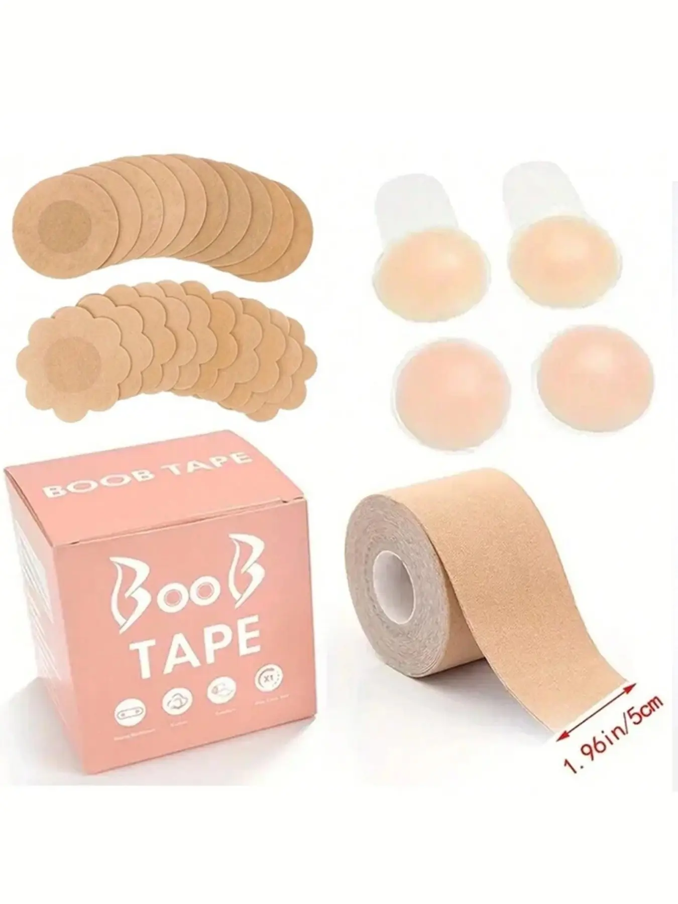 Sports Accessories Set Includes Invisible Breast Lift Band, Bra Booster Strap, Breast Support Body Tape, Bra Lifter Pad, Women's Bras and Underwear, Bra Accessory