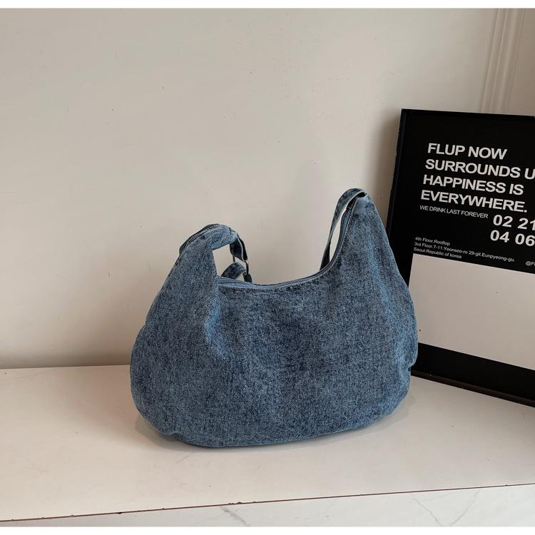 New Fashion Large Capacity Denim Crossbody Shoulder Bag for Women Casual Storage Bag Textured Casual and Versatile Coach Bag