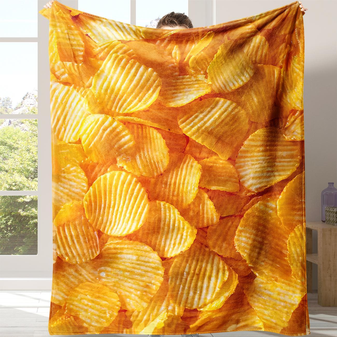 Takis Fuego Flannel Throw Blanket, 1 Count Soft Winter Blanket, Warm Nap Blanket for Home Office, Travel & Camping, Flannel Blankets, Food Themed Blanket, Thickened Flannel Blanket #GLOBAL PICKS