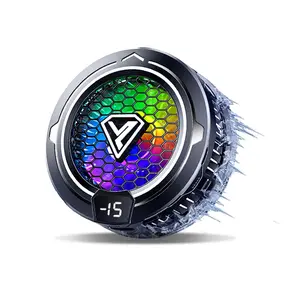 Cell Phone Cooler Heatsink Gaming,Phone Cooling Fan Cooler iPhone/iPad to Keep Phone Cool,Magnetic Phone Cooling Case Radiator with RGB LED (Not with Rechargeable Battery Version)