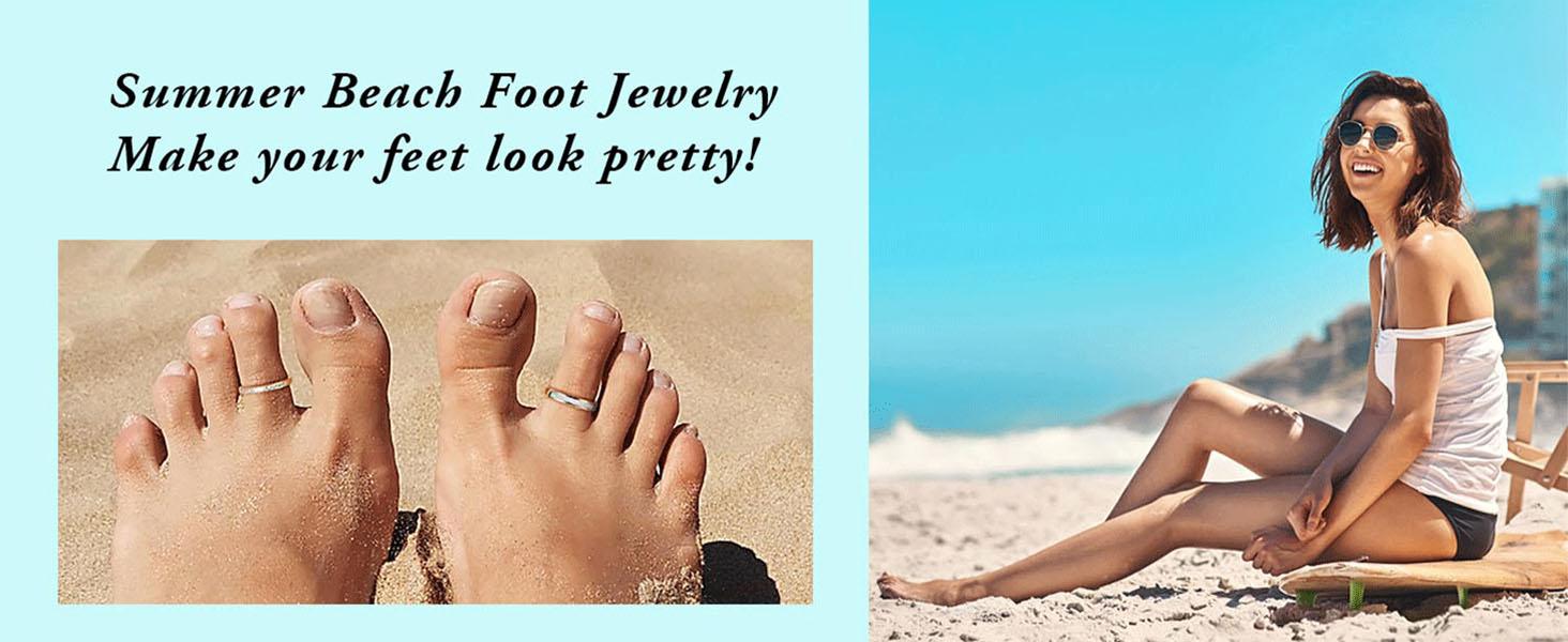 Jstyle 3PCS 14K Gold Plated Toe Rings for Women Adjustable Silver Gold Toe Ring Set Cute Opal CZ Daisy Flower Toe Rings Open Band Hawaiian Beach Summer Foot Jewelry for Women