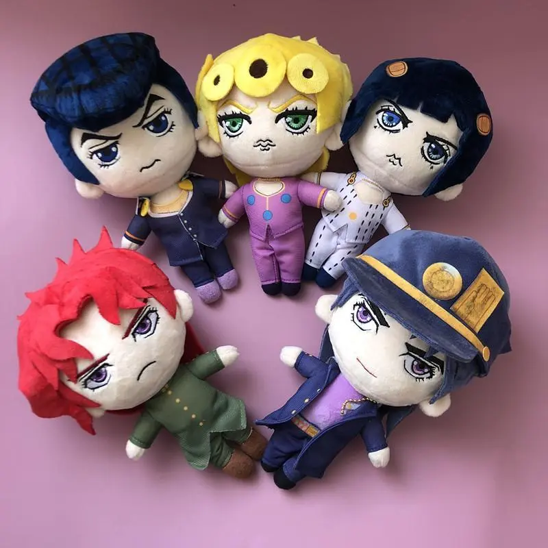 2026 New JoJo's Bizarre Adventure Plush Doll Toy - Joseph Joestar, Kujo Jotaro, Josuke Characters - Cute Soft Stuffed Pillow, Birthday Gift - About 20cm