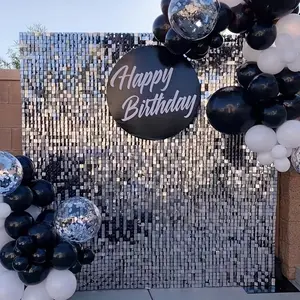 A Sparkling Backdrop And Shimmering Wall Background Suitable for Christmas Parties, Weddings, Birthday Celebrations, Engagement Parties, Anniversary Decorations, And Halloween Room Decor
