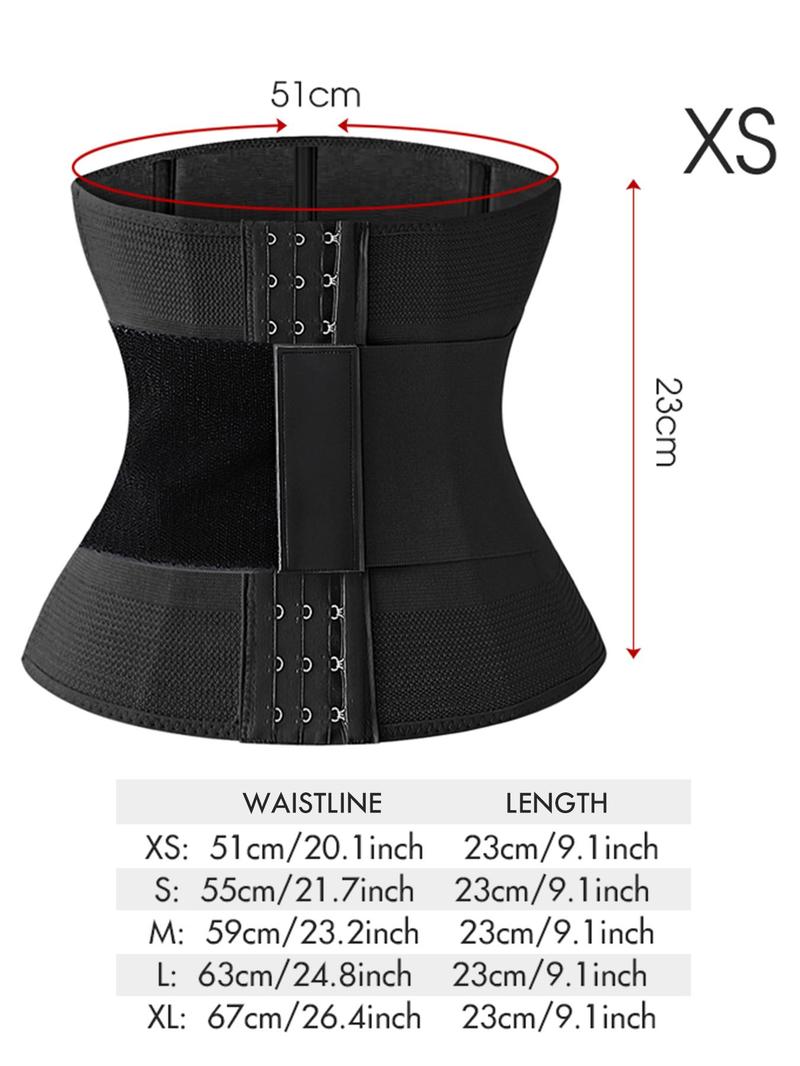 Women's Adjustable Hook & Eye Waist Trainer, Basic Solid Color Tummy Control Shaper for Daily Use, Back To School Fall Wear, Waist Cincher for Women, 2000s Wear Wear Para Brunch