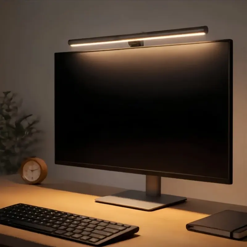 USB Powered LED Monitor Light for Computers and Laptops, Adjustable Brightness and Color Temperature, Touch Control, Eye-Caring Desk Lamp, Flexible Installation, Ideal Workspace Lighting Solution